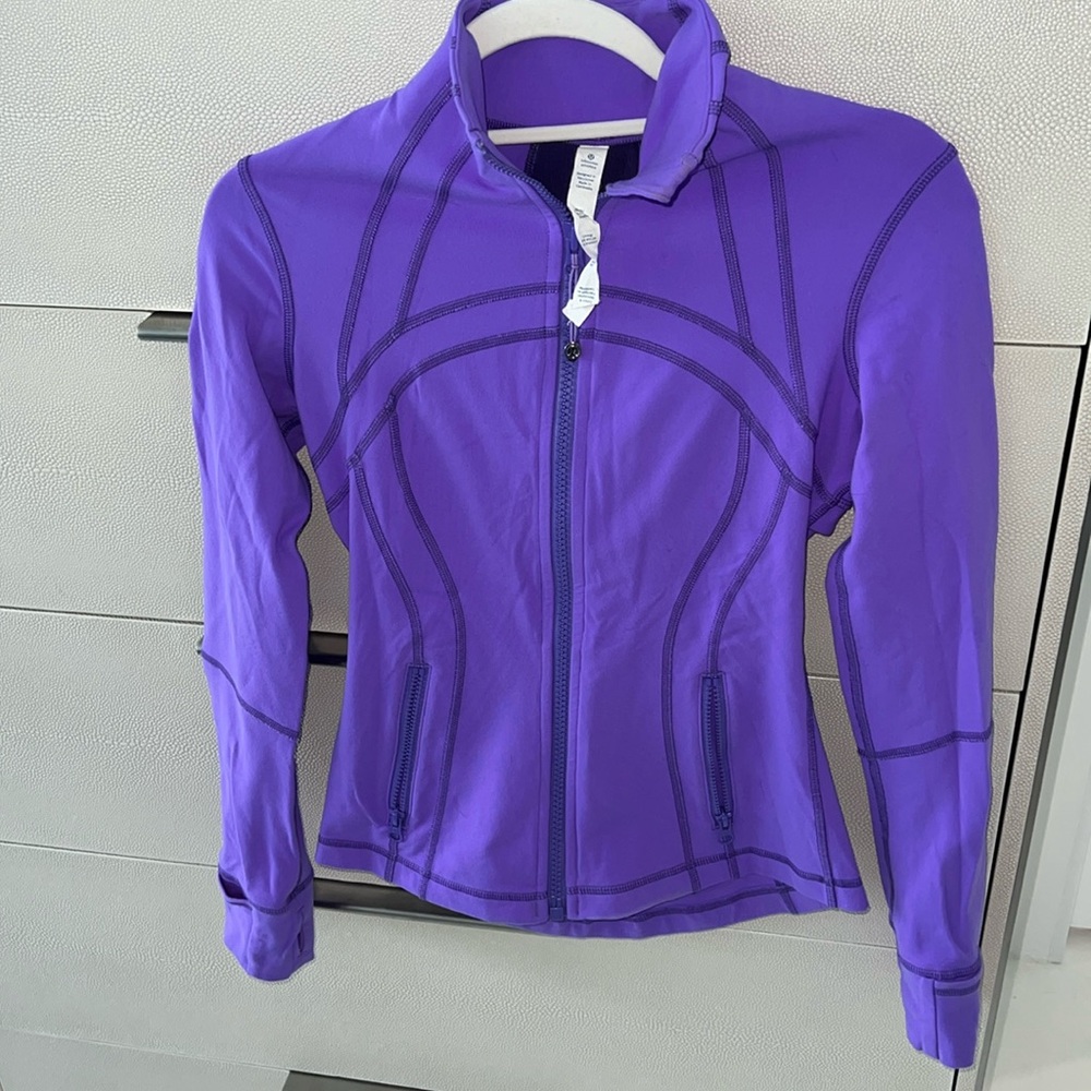 Purple lululemon zip up size 4